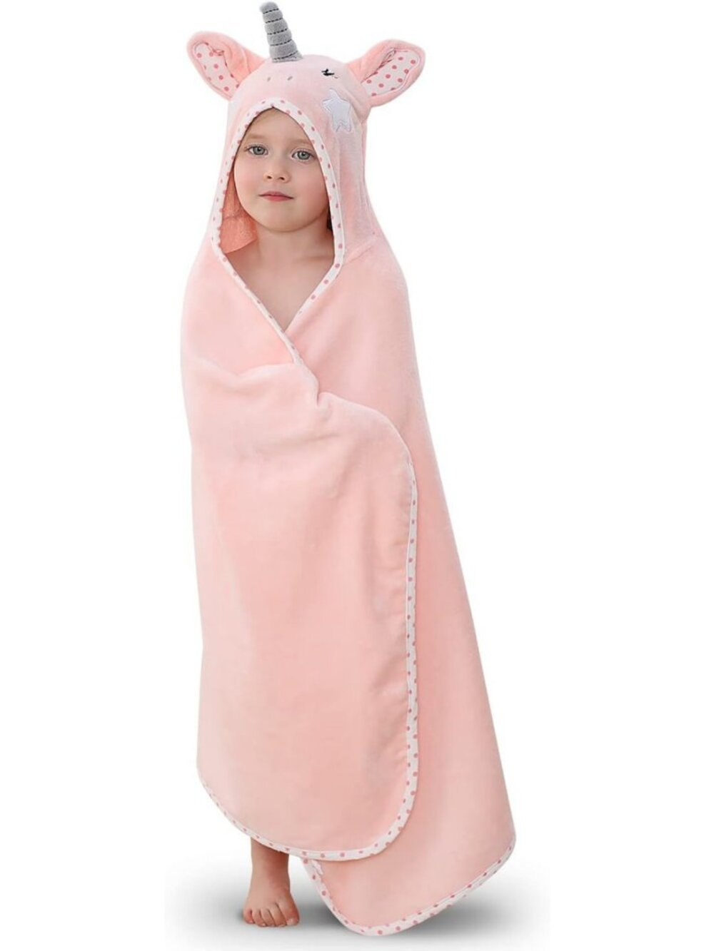 Ultra Soft Hooded Towel for Kids - 100% Cotton, Large Animal Design, Ages 3-10